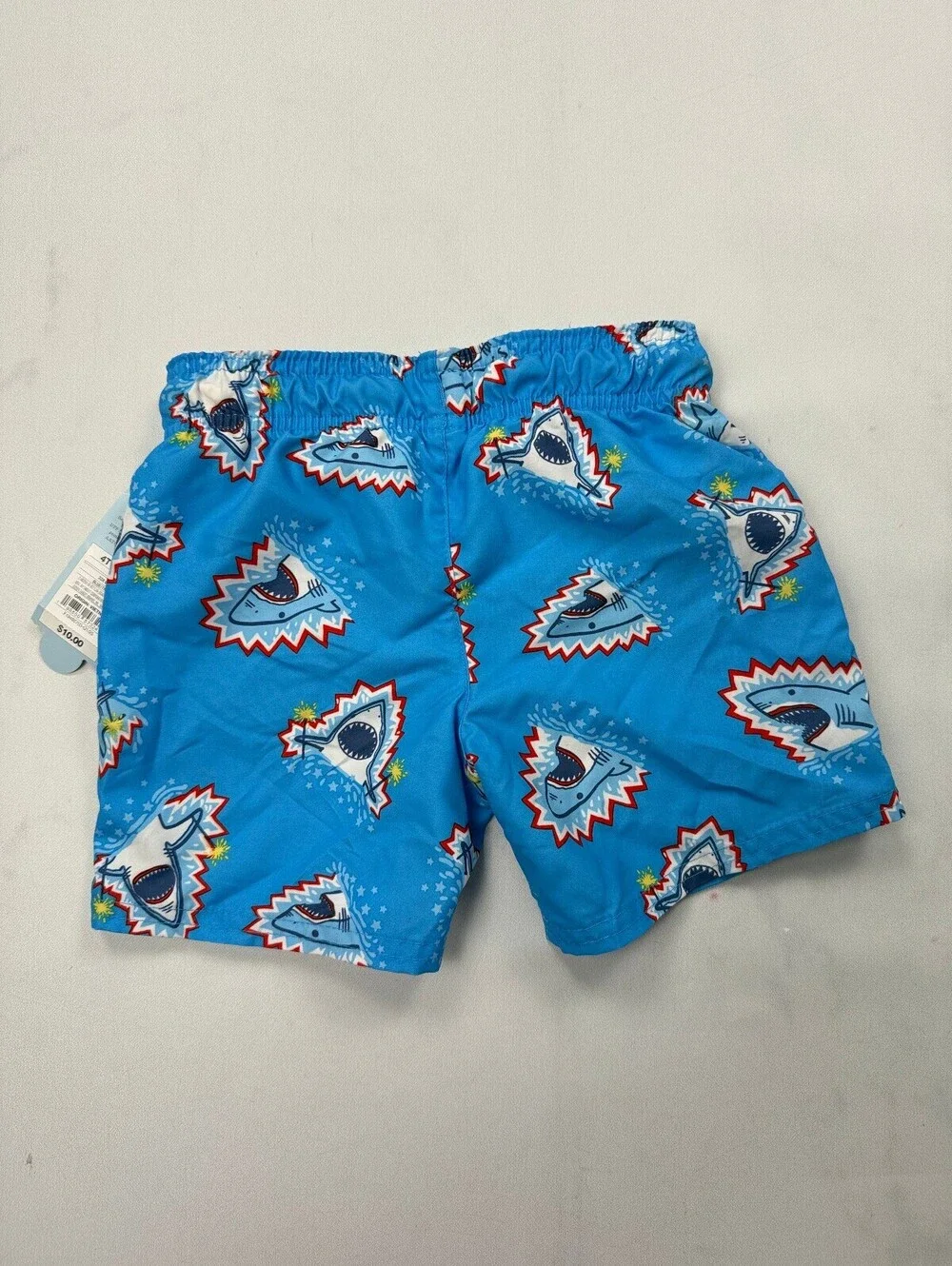 Cat & Jack Shark Print Athletic Shorts Blue Modern Statement Piece - Boys 4T